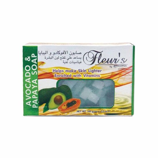 Picture of Pack of 3 (Fleurs Transparent Soap - Avocado & Papaya)