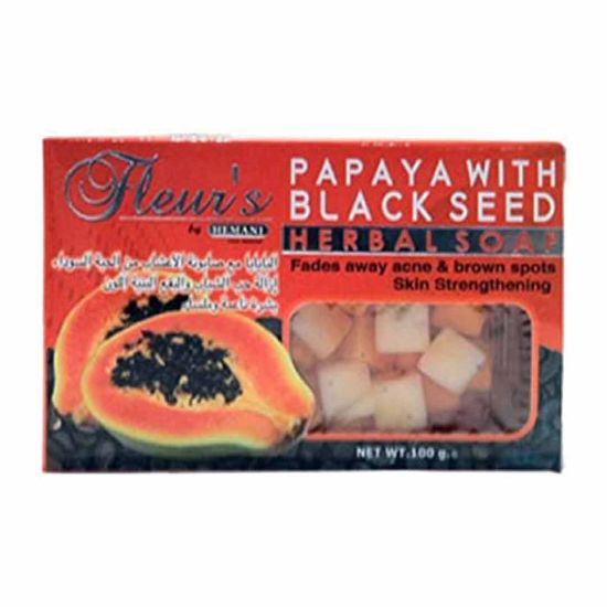 Picture of Pack of 3 (Fleurs Transparent Soap - Black Seed & Papaya)