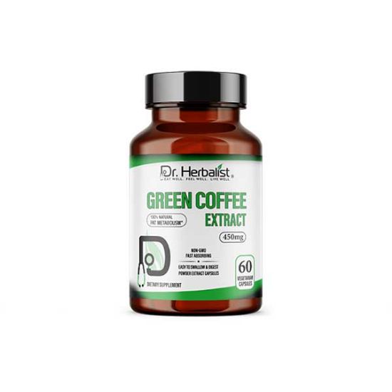 Green Coffee 450mg Dietary Supplement - Powder Extract Capsule | Dr Herbalist | HEMANI	