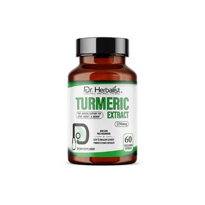 Turmeric 250mg Dietary Supplement - Powder Extract Capsule | Dr Herbalist | HEMANI	