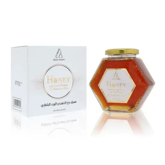 Picture of Pack of 3 (Bulgarian Rose Honey With 24K Gold Flakes | Aijaz Aslam)