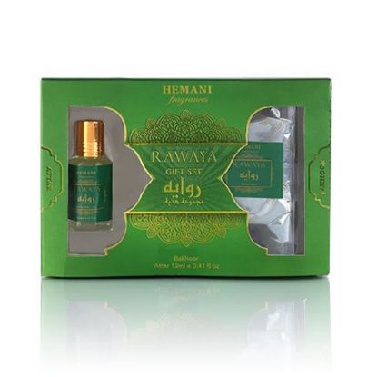 Picture of Pack of 3 (Rawaya Bakhoor & Attar Gift Set)