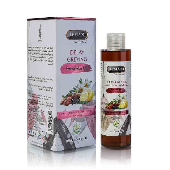 Picture of Pack of 3 (Delay Greying Herbal Hair Oil 200ml)